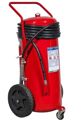 Wheeled powder extinguisher kg 150 - A IV B C - Code BGPOWWHEKG150SIS11 - UNI EN 1866-1 - PED 2014/68/UE - MED 2014/90/UE