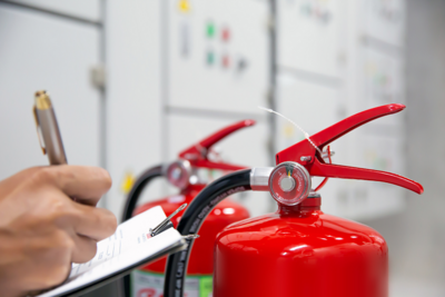 Scheduled overhaul of fire extinguishers