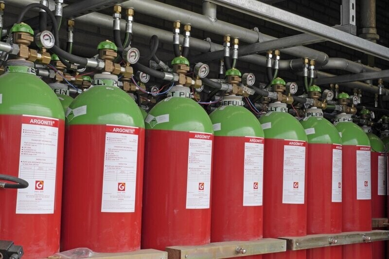 Impianto antincendio a gas inerte IG-55