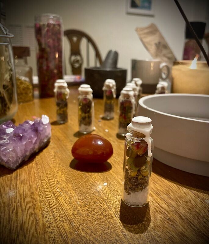 Spell potion vials