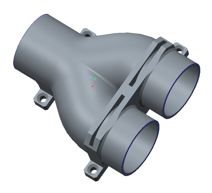 Y-Abzweig 2-wege Blastgate 32-35mm Schlauch