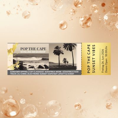 ​🌅 POP THE CAPE – Sunset Vibes at Schilling am Bahnhof ✨