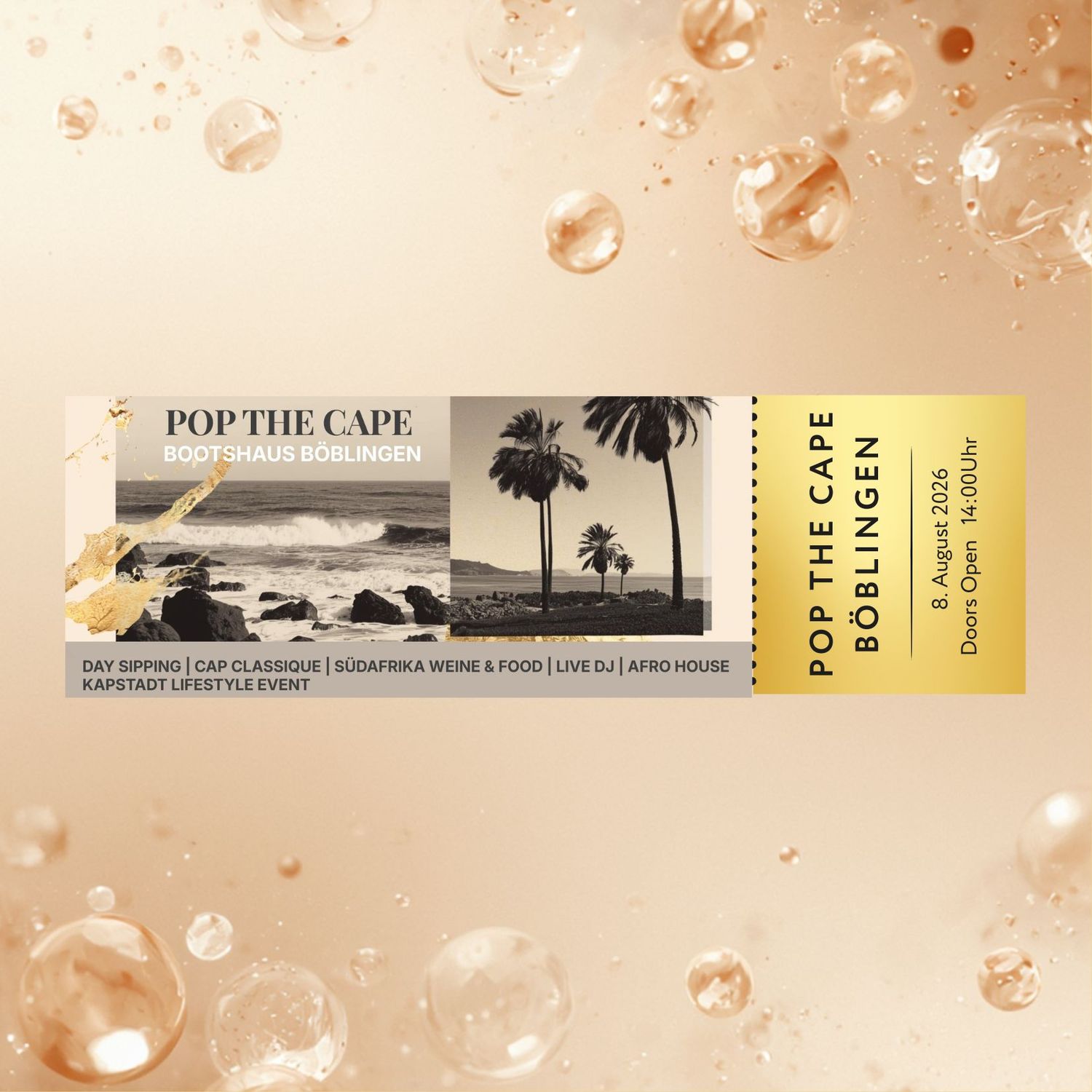 ​🌍🥂 POP THE CAPE – Cape Town Vibes at the Bootshaus ✨