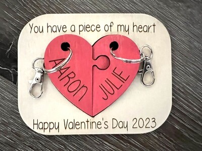 Piece of my heart keychain