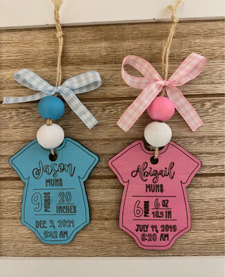 Baby Stats Ornament