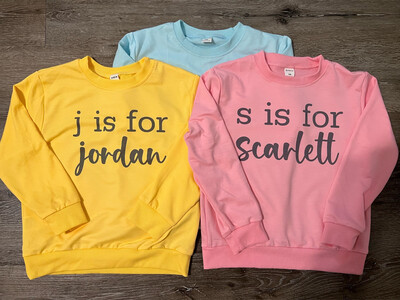 Child Name Sweatshirt