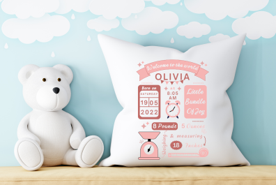 Baby Stats Pillowcase