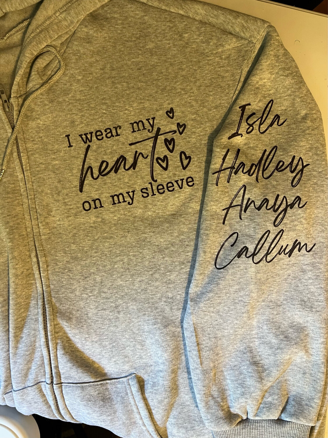 Heart On My Sleeve Zip Up