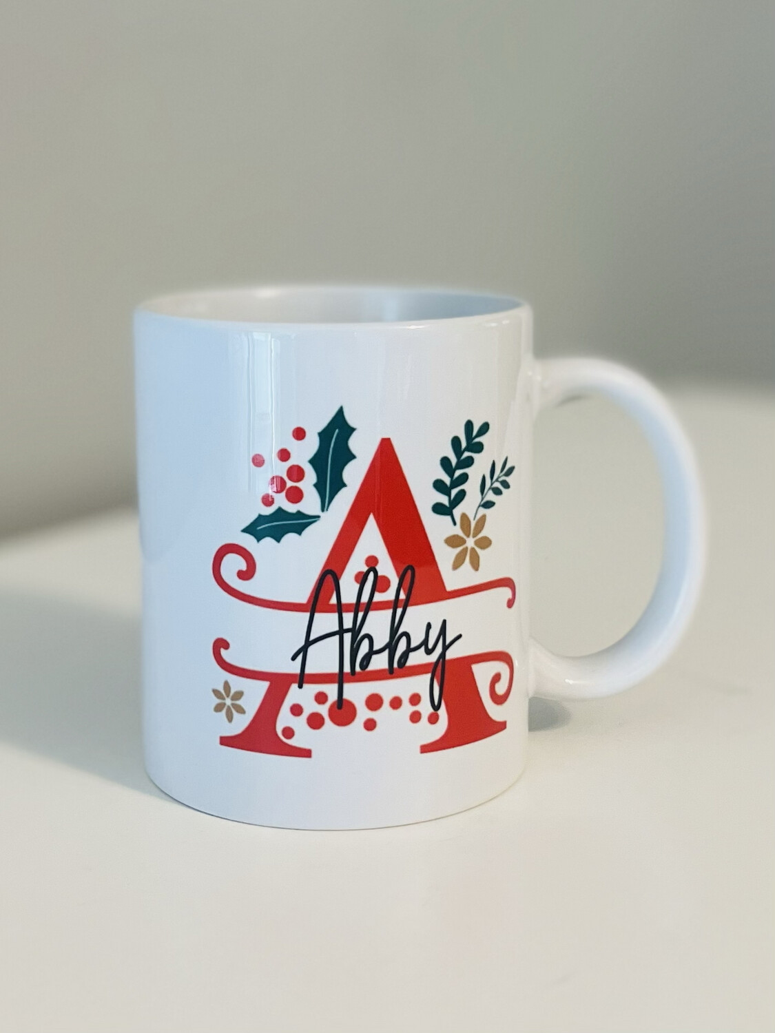 Monogram Christmas Mug Set