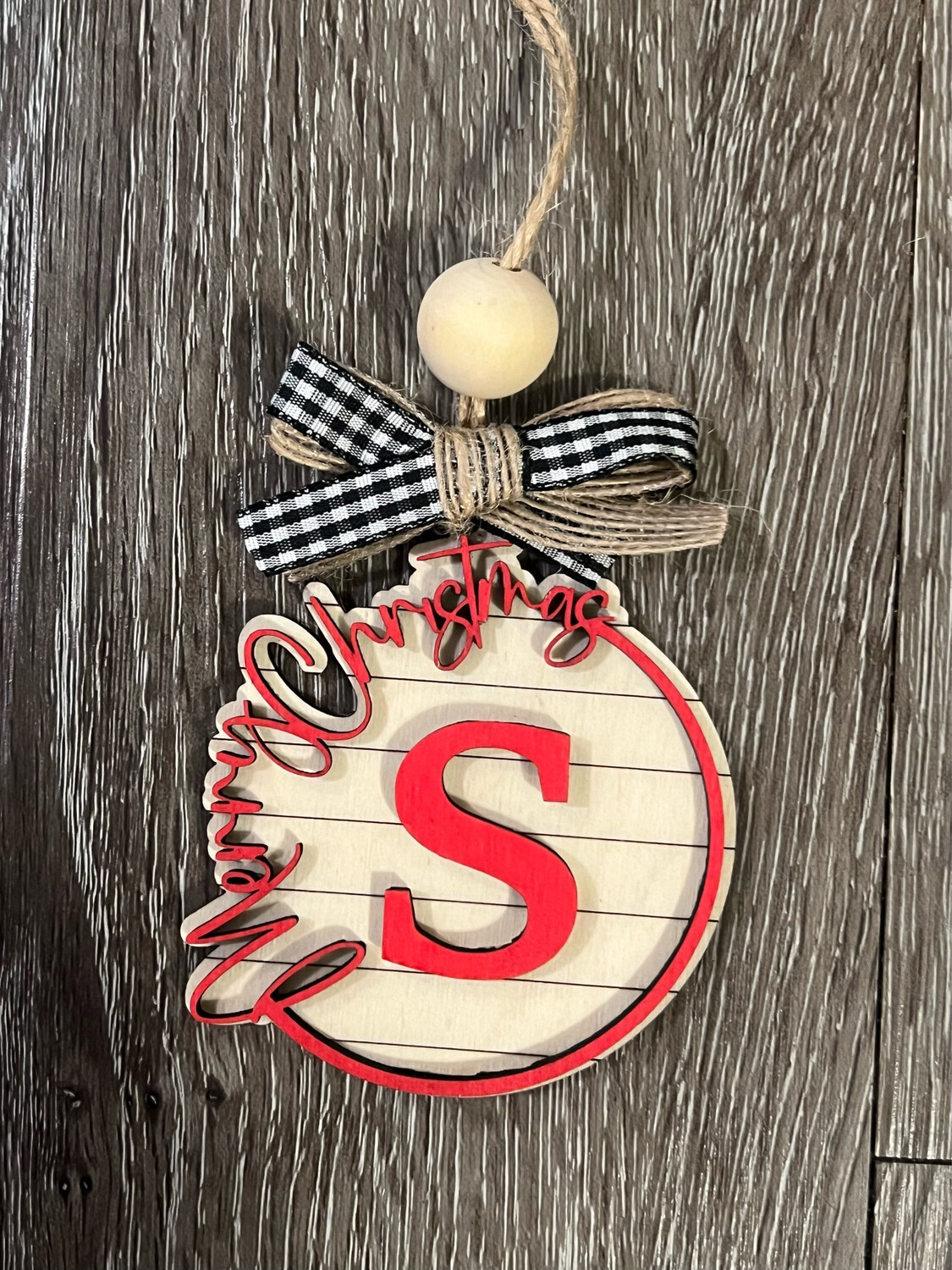 Merry Christmas monogram Ornament