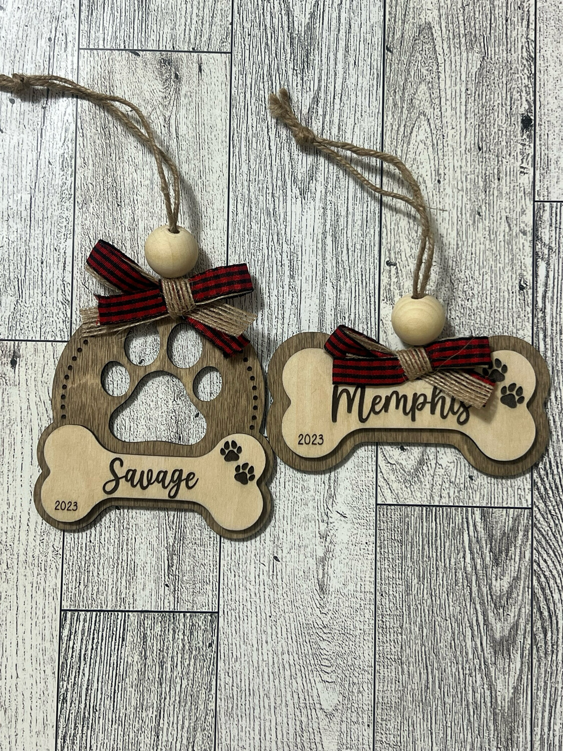 Animal Wood Ornaments (multiple Designs)