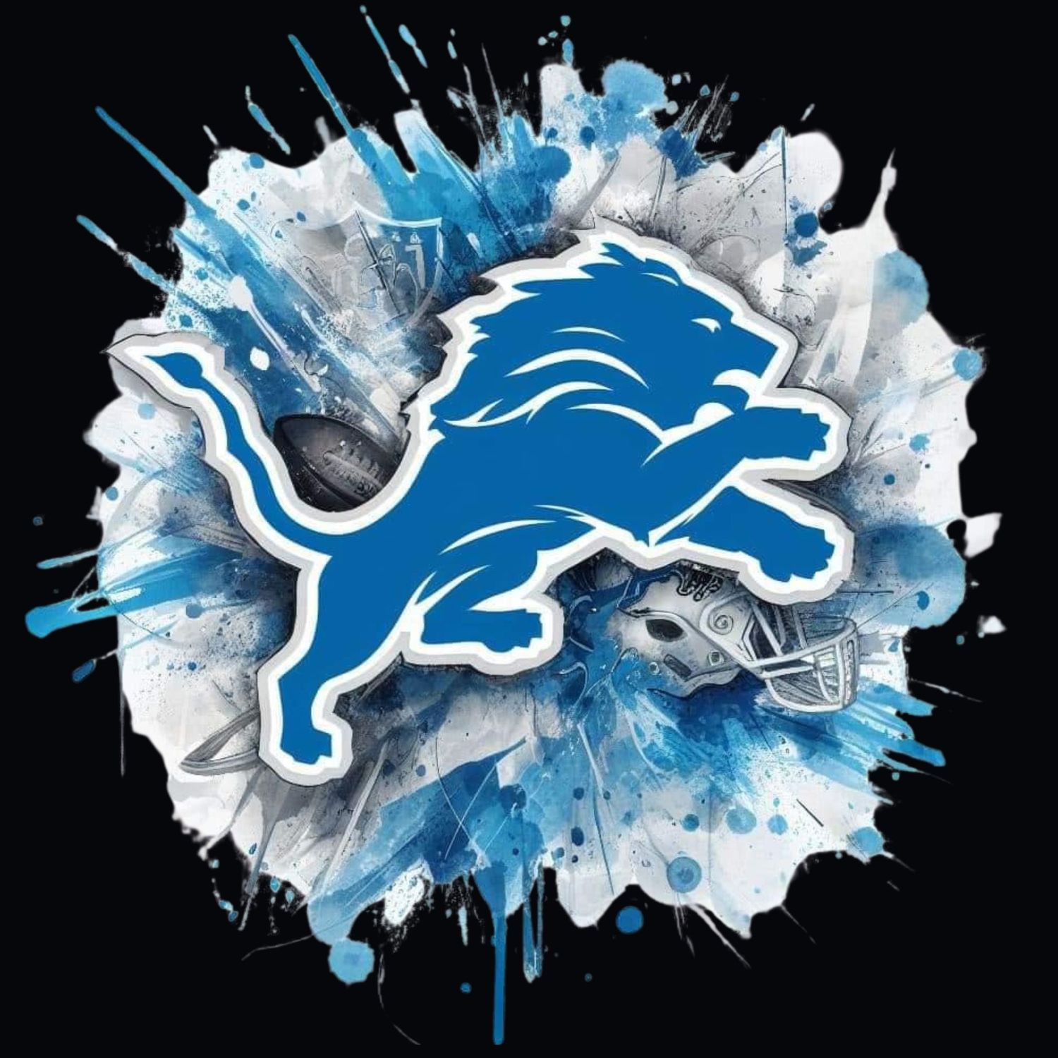 Lions Paint Splatter