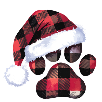 Paw Print Santa Hat