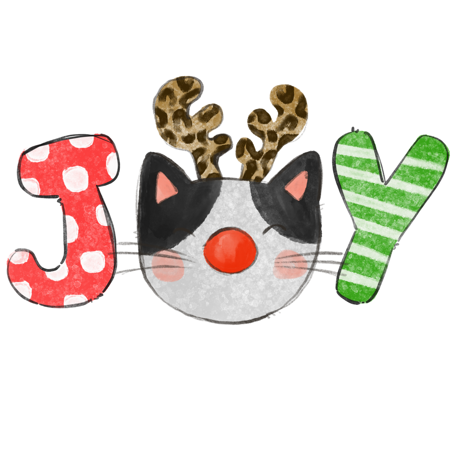 Joy Christmas Cat
