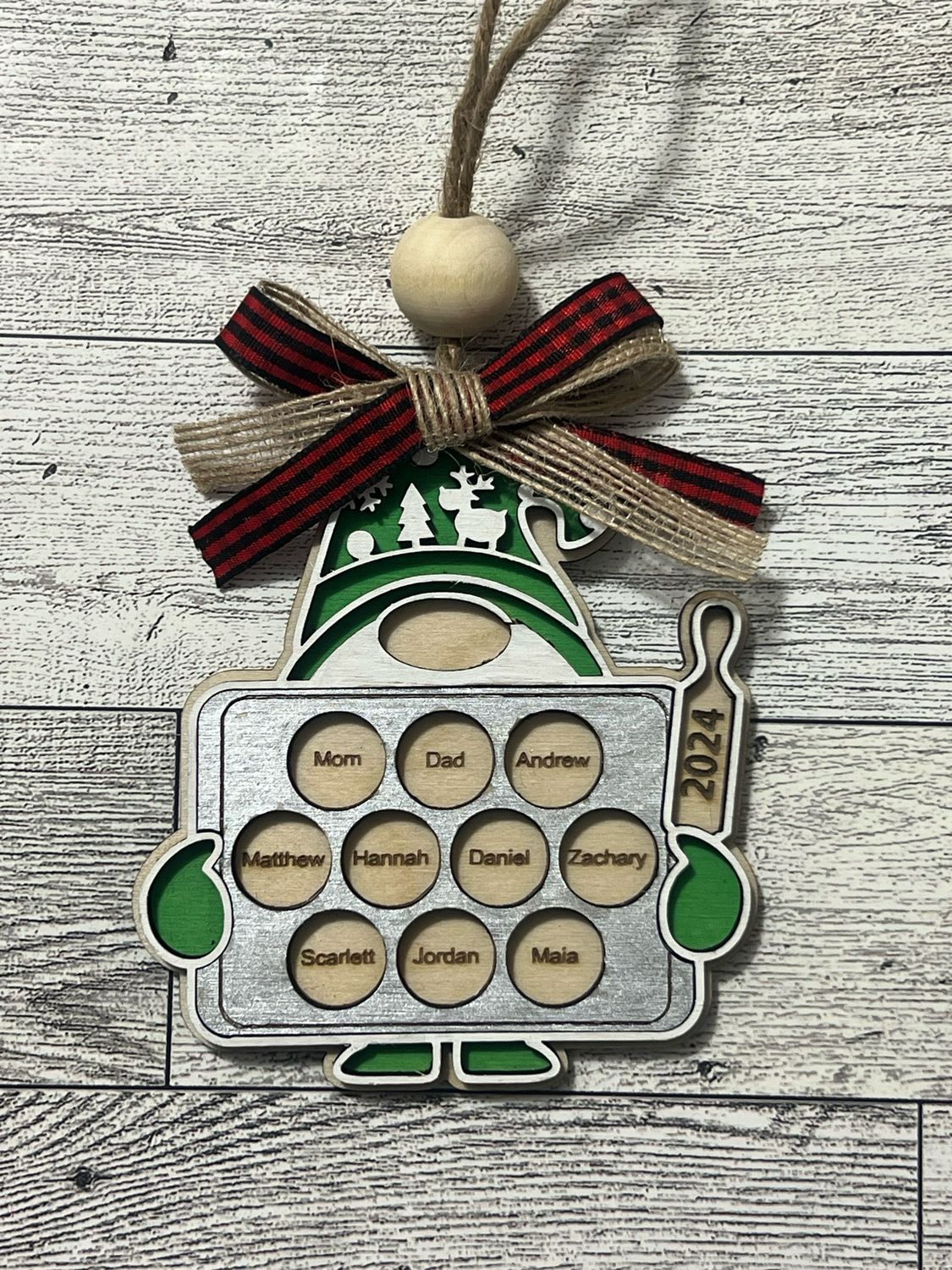 Gnome Family Christmas Ornament