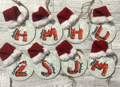 Santa Monogram Ornament