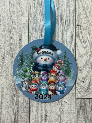Snowman Personalized Ornament