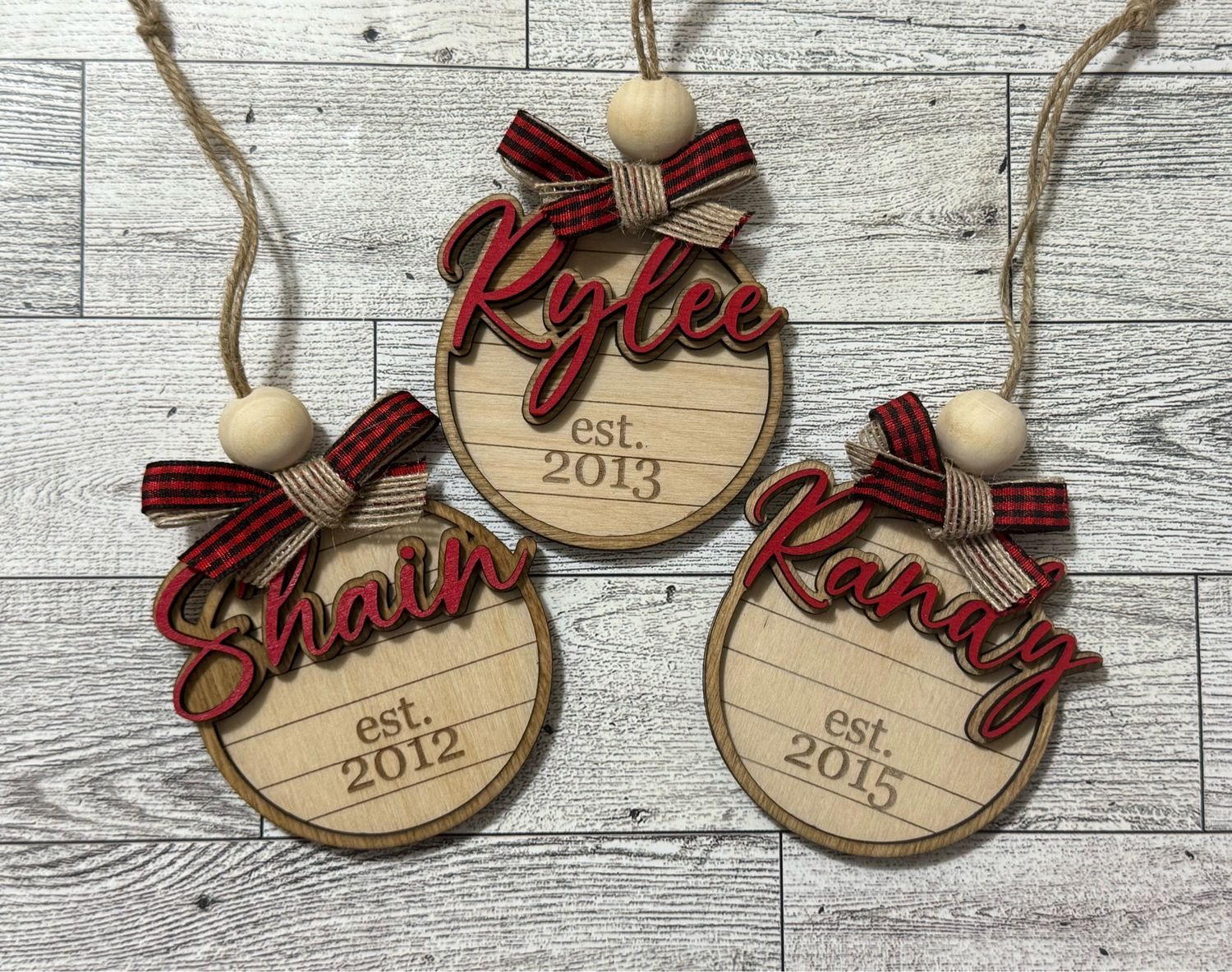 Wood Personalized Ornament