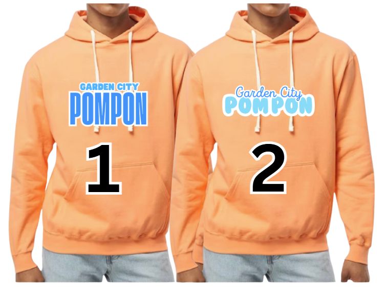 GC PomPon Light Orange Hooded Sweatshirt