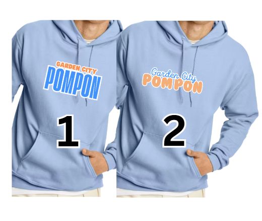 GC PomPon Light Blue Hooded Sweatshirt