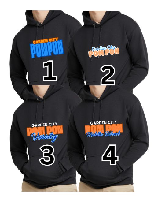 GC PomPon Black Hooded Sweatshirt