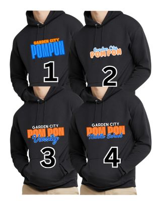 GC PomPon Black Hooded Sweatshirt