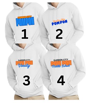 GC PomPon White Hooded Sweatshirt