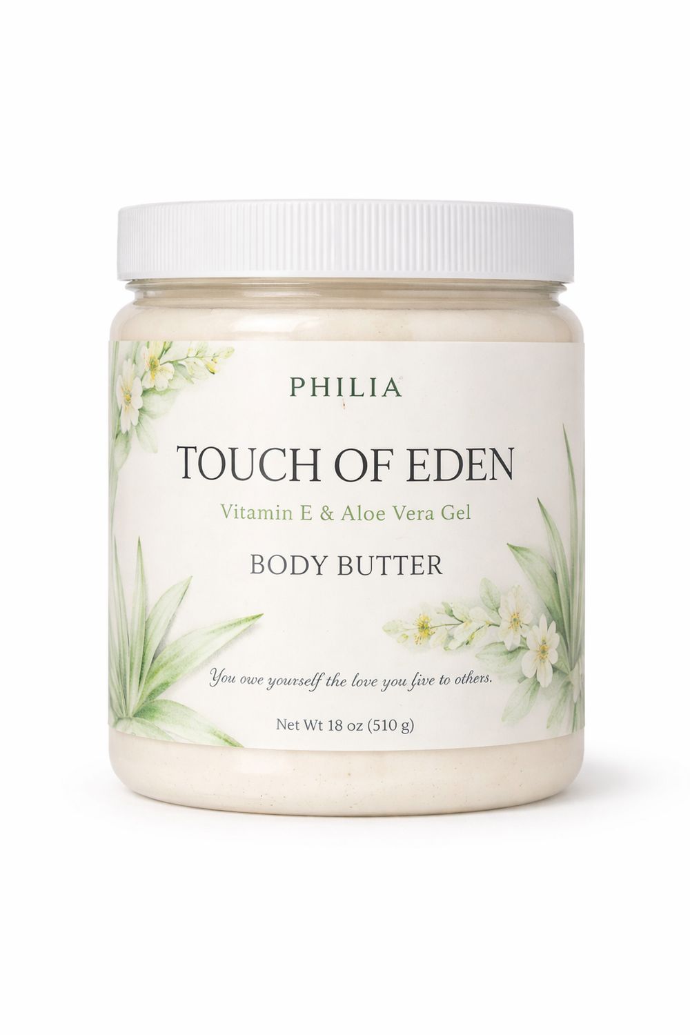 Touch of Eden – Vitamin E &amp; Aloe Vera Gel Body Butter (18 oz)