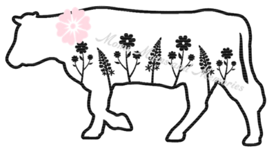 Cow with Flowers