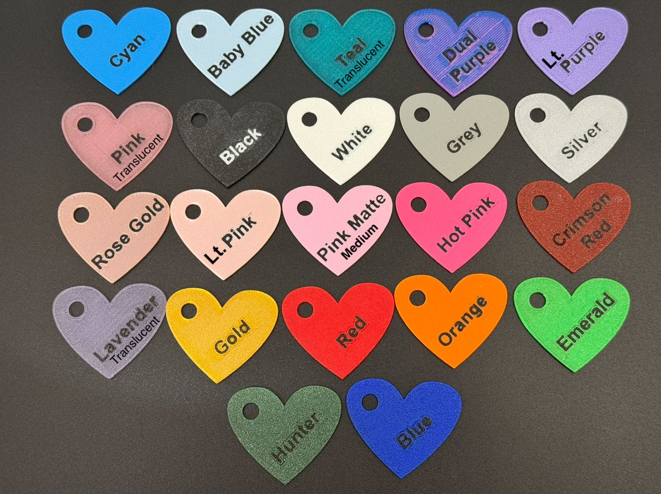 3D Printed Colors (Samples)