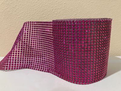 Rhinestone Mesh - Purple (Looks Fuchsia)