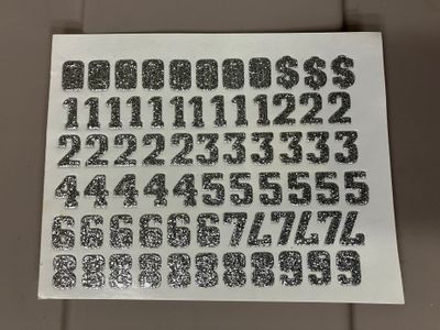 Stickers - 1/2” Petite Silver #s
