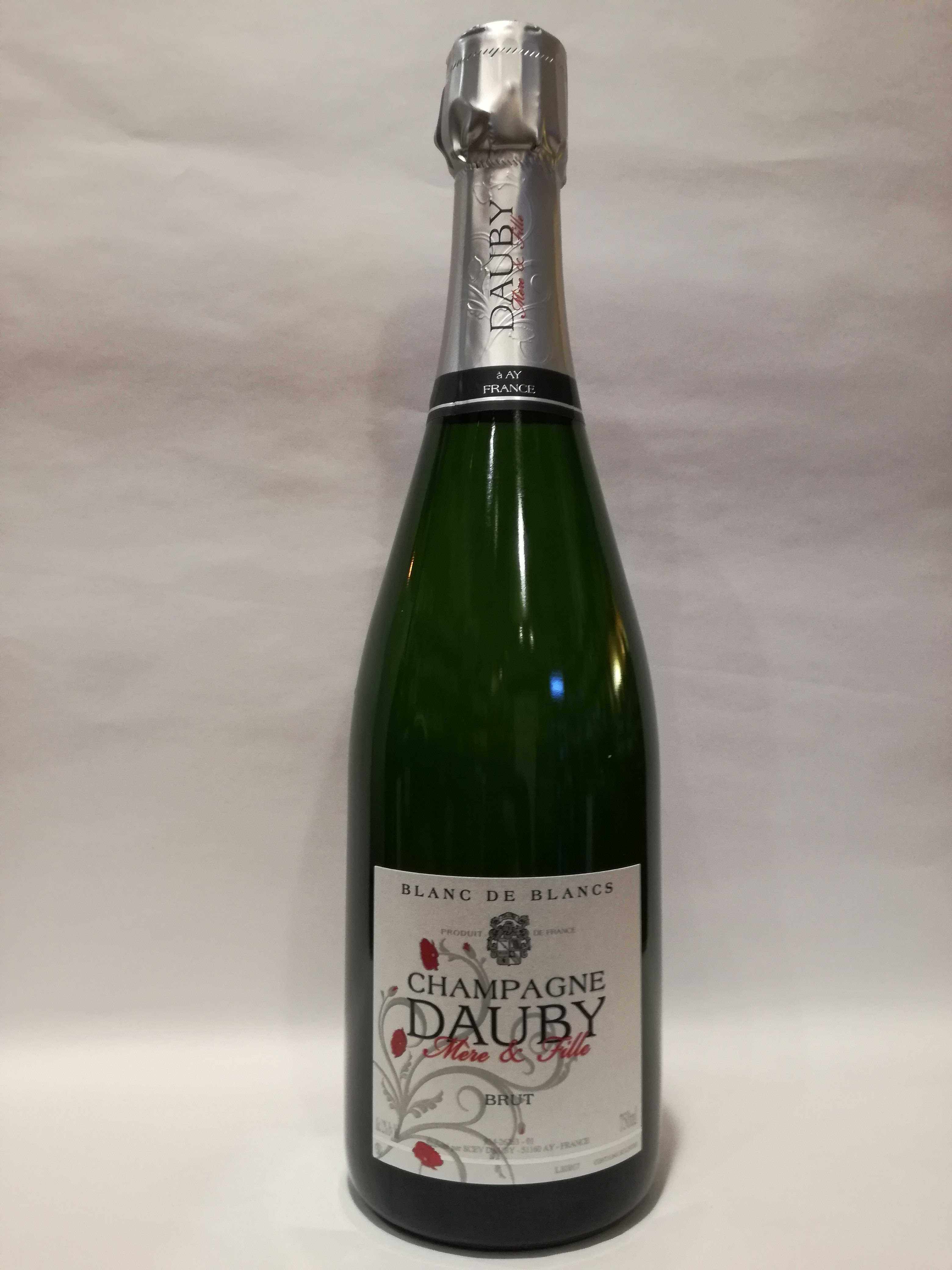 CHAMPAGNE DAUBY MERE & FILLE BRUT BLANC DE BLANCS (R.M. à AY - FRANCE) (N. 1 BOTTIGLIA)