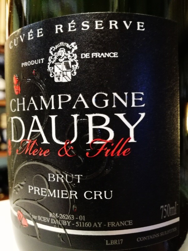CHAMPAGNE DAUBY MERE & FILLE BRUT RESERVE PREMIER CRU (R.M. à AY - FRANCE) (N. 1 BOTTIGLIA)