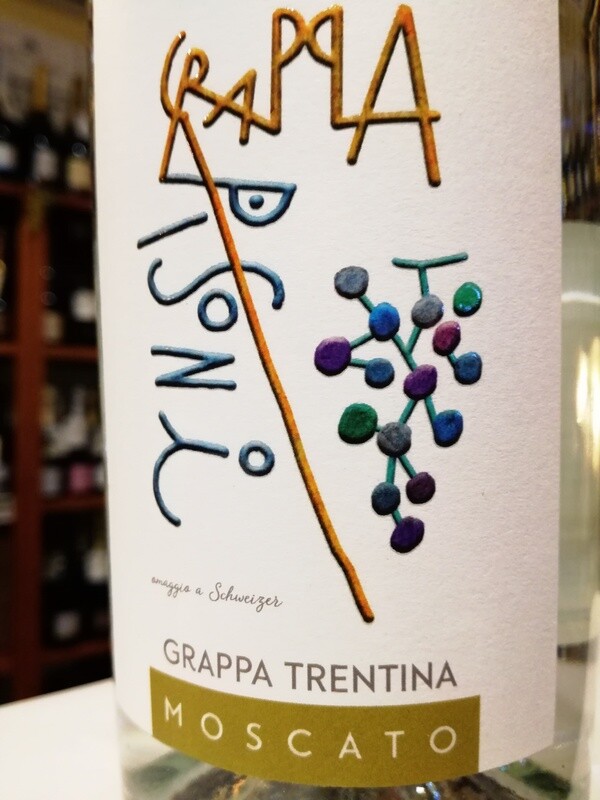 Grappa Trentina di Moscato 43 GRADI vol. - Distilleria Pisoni in Pergolese di Madruzzo (TN)