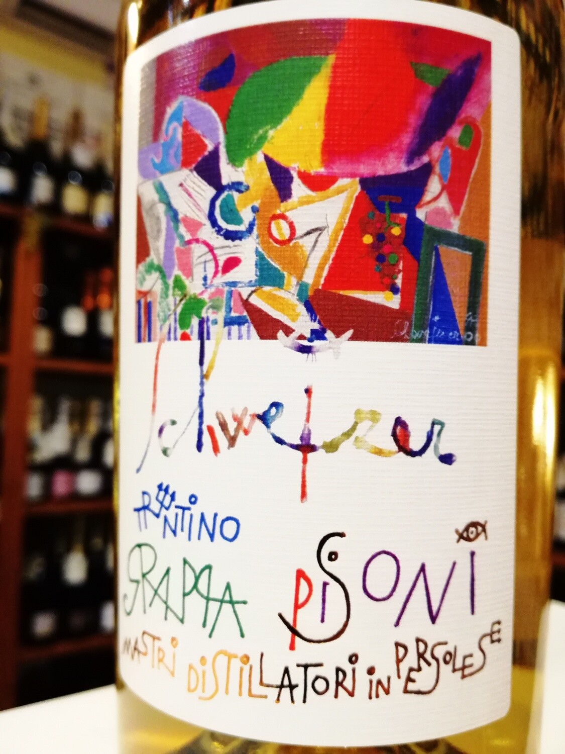 GRAPPA TRENTINA SCHWEIZER BARRICATA 40 GRADI VOL. DISTILLERIA PISONI IN PERGOLESE DI MADRUZZO TN