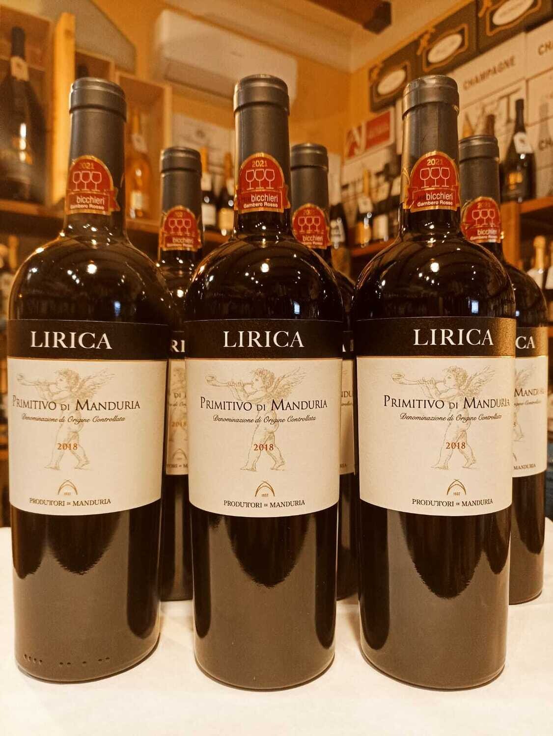 Primitivo di Manduria D.o.c. Lirica - 6 bottiglie da 0,75 L - Produttori Vini Manduria sca