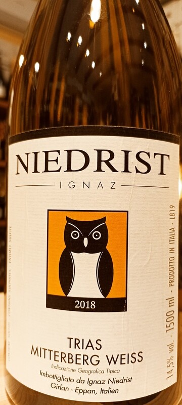 MITTERBERG WEISS I.G.T. TRIAS MAGNUM 1,50 LITRI KELLEREI IGNAZ NIEDRIST IN GIRLAN - EPPAN - BOZEN