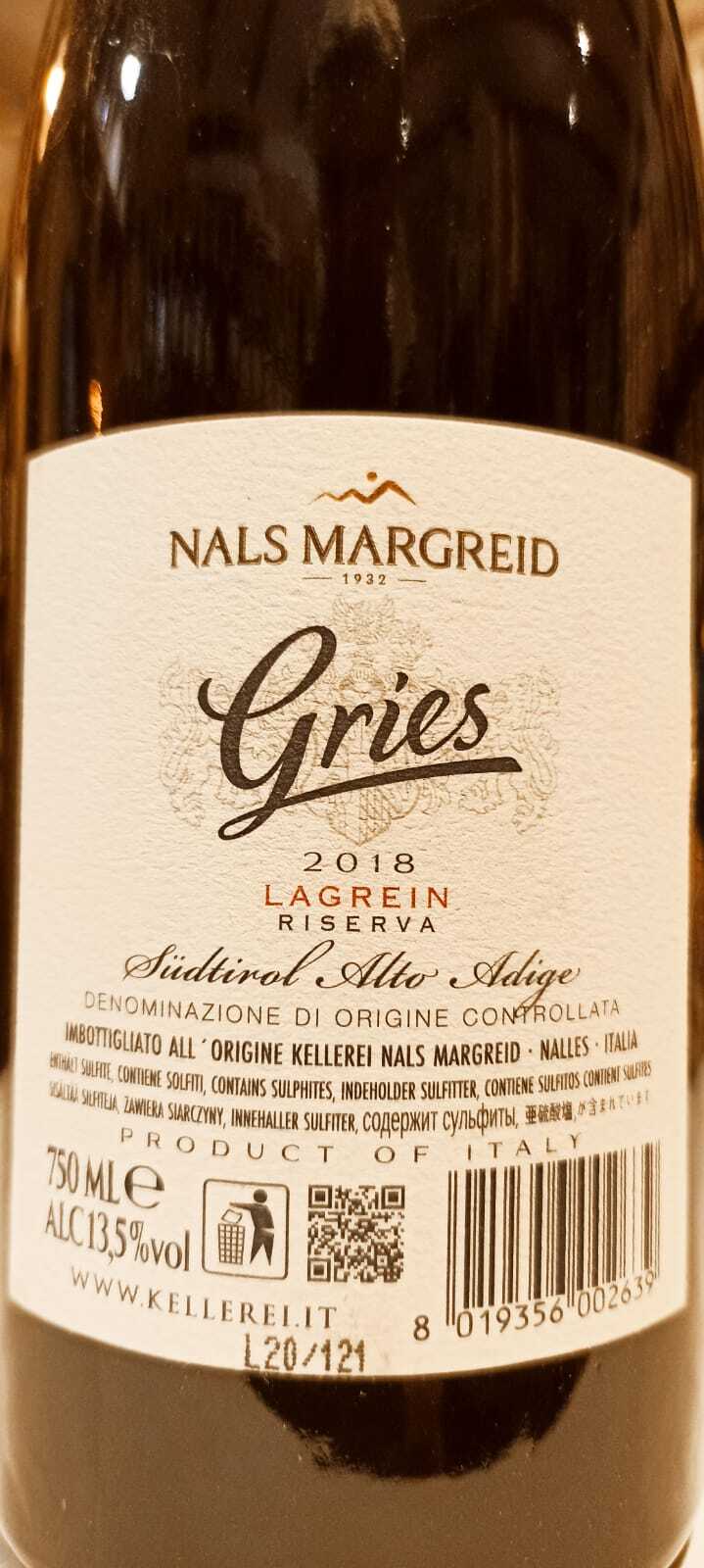 Lagrein Riserva D.o.c. Gries 2019 - Az. Agr. Nals Margreid - 0,75 L