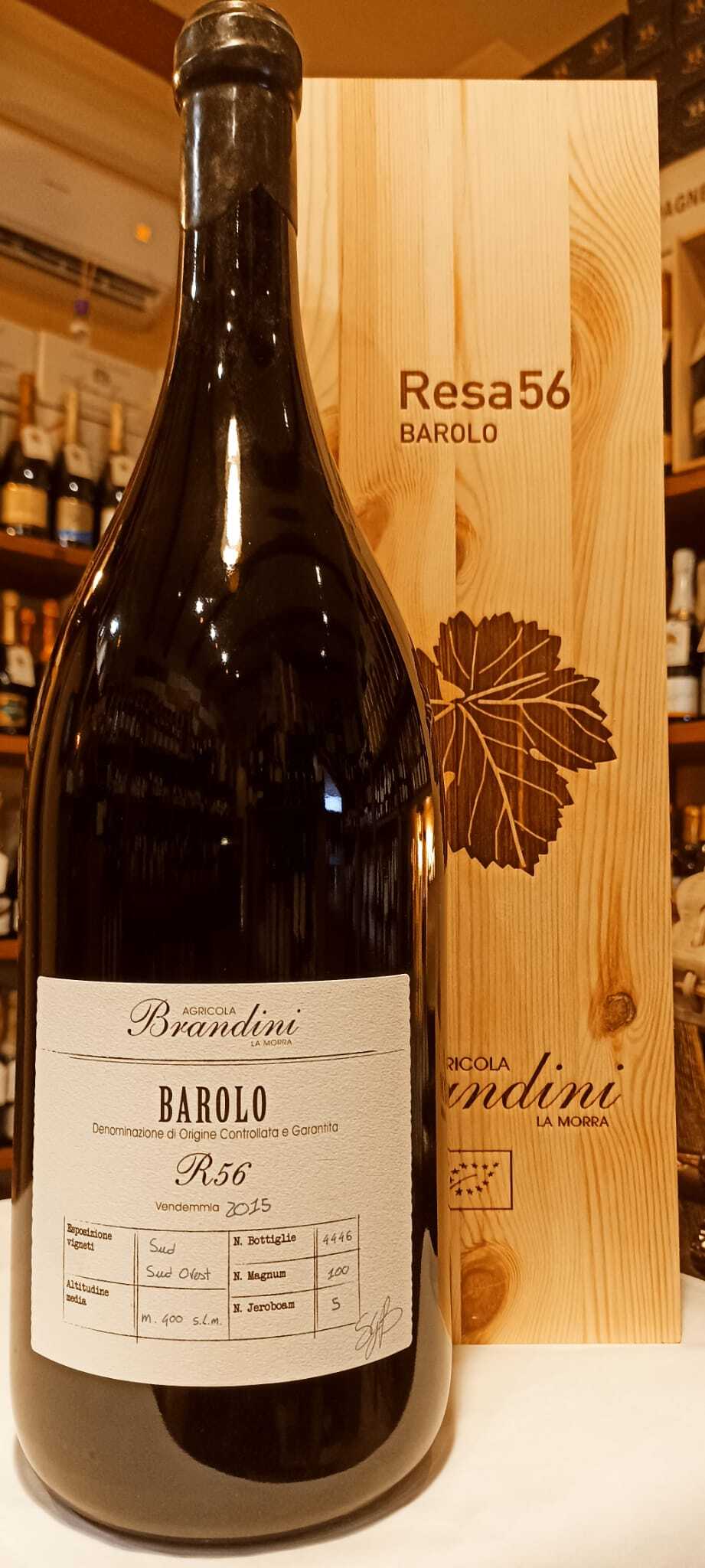 Barolo D.o.c.g. R56 2015 Jeroboam 3 L in cassa di legno - Az. Agr. Brandini La Morra