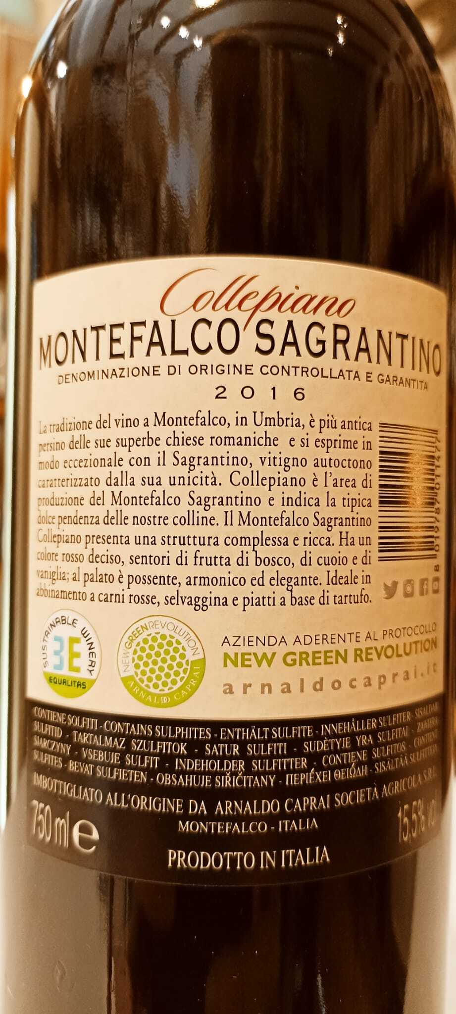 Sagrantino di Montefalco D.o.c.g. Collepiano - Az. Agr. Arnaldo Caprai - 0,75 L