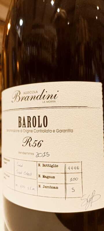 Barolo D.o.c.g. R56 2015 Jeroboam 3 L in cassa di legno - Az. Agr. Brandini La Morra