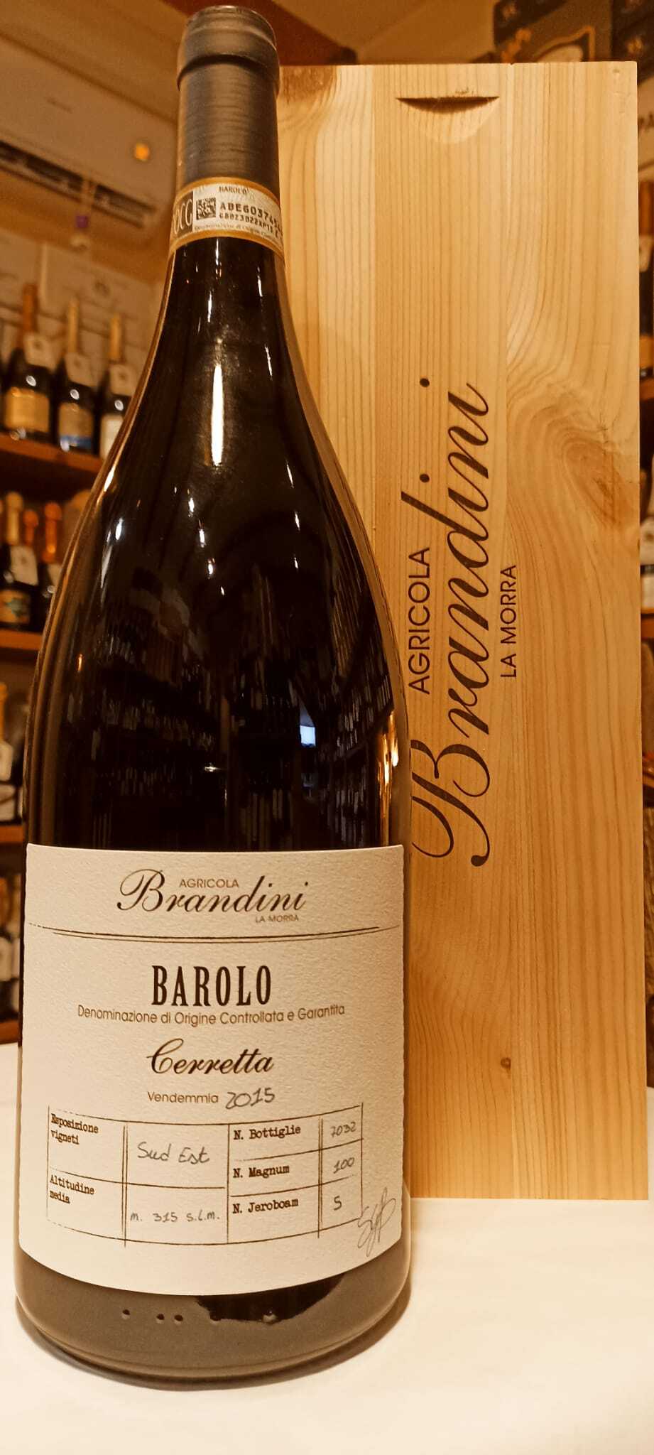 Barolo D.o.c.g. Cerretta 2015 Magnum 1,5 L  in cassa di legno - Az. Agr. Brandini La Morra