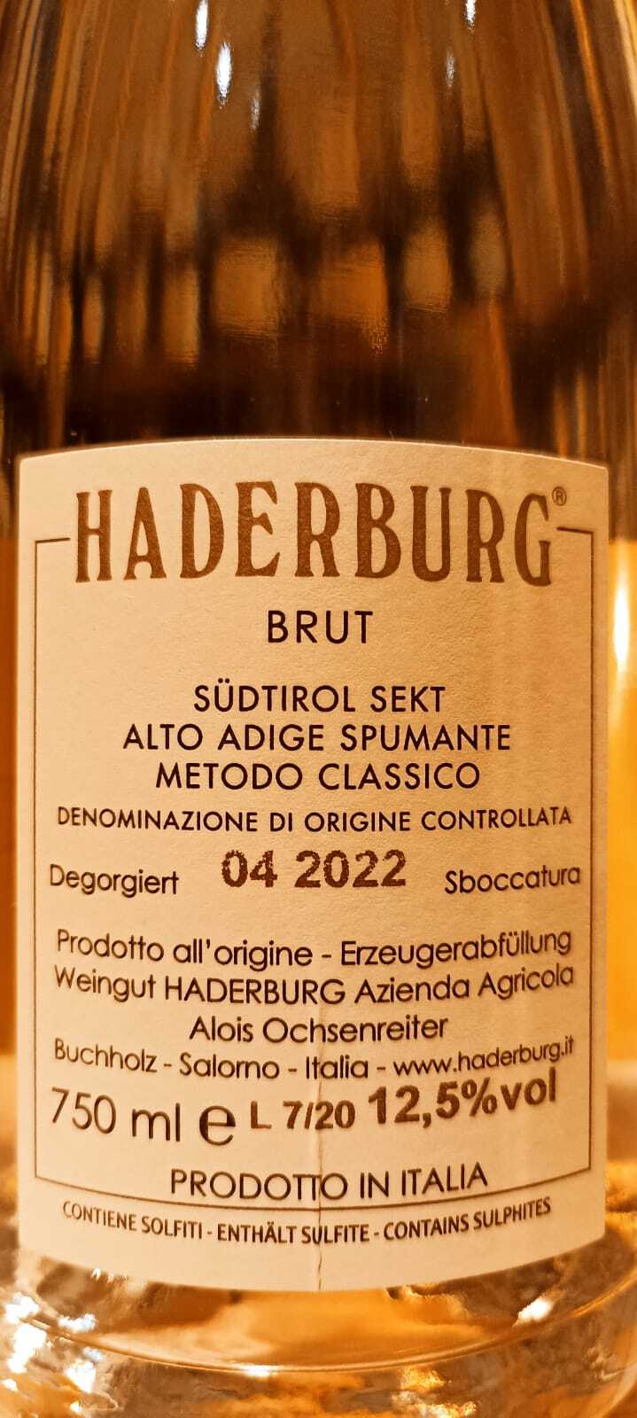 Alto Adige Südtirol D.o.c. Brut Spumante Metodo Classico - Az. Agr. Haderburg - 0,75 L
