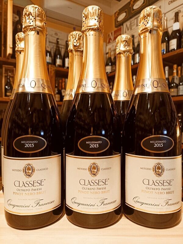Spumante Brut Metodo Classico Millesimato Classese - Az. Agr. Quaquarini - 6 bottiglie da 0,75 L
