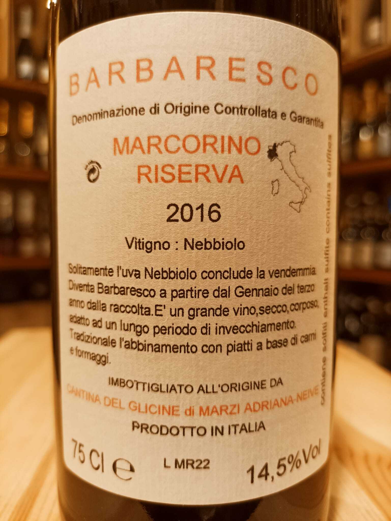 Barbaresco D.o.c.g. Millesimato Riserva Marcorino - Cantina del Glicine -  0,75 L