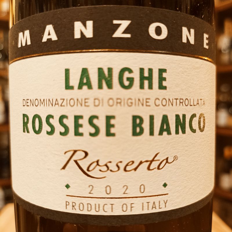 Langhe Rossese Bianco D.o.c.  Rosserto - Az. Vit. Manzone Giovanni - Monforte d'Alba - CN - 0,75 L