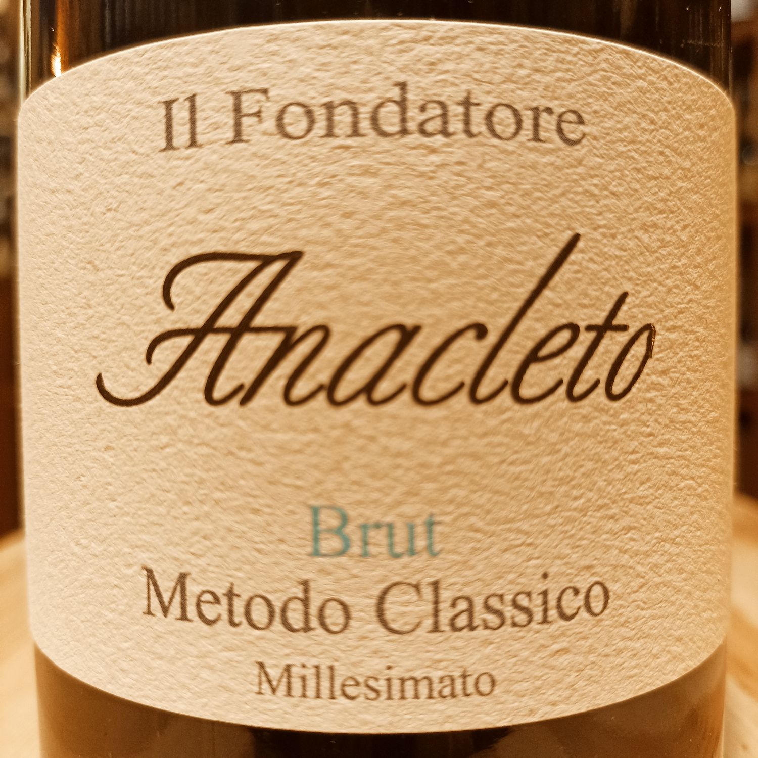 Spumante Metodo Classico Brut Blanc de Blancs  Anacleto il Fondatore- Az. Vit. Bonelli - Rivergaro Val Trebbia