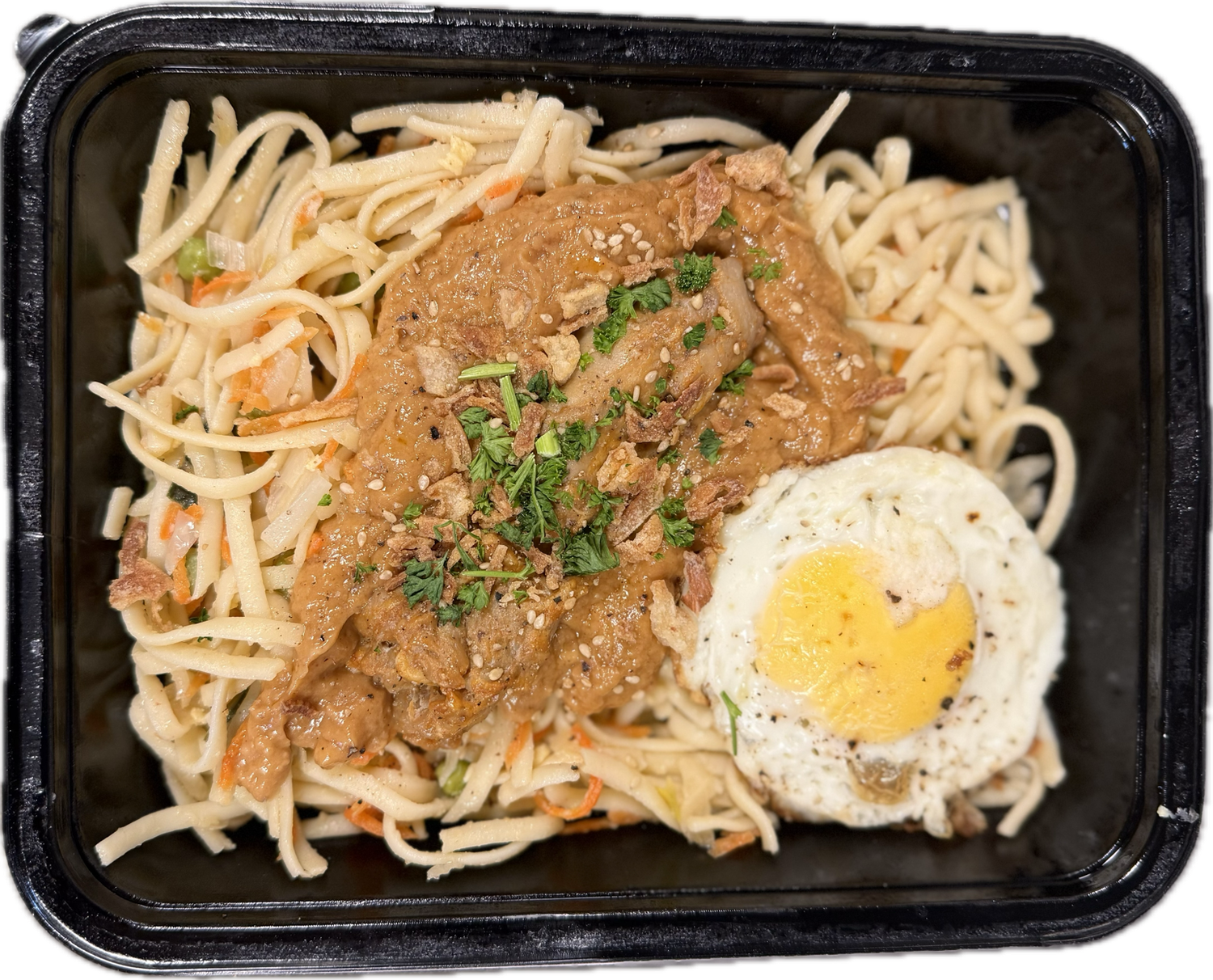 Bami Speciaal (met kipsaté en ei)