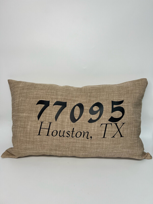 Custom Personalized Zip Code Pillow